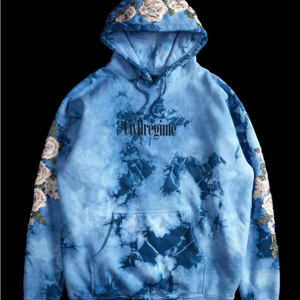 Darc Sport Blue Tie-Dye Hoodie Sweatshirt